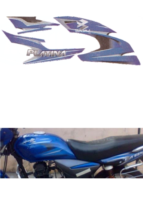 Bajaj Platina Blue Original Graphics 