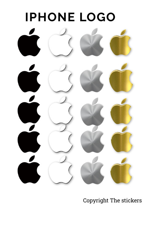 Iphone logo original size stickers all colors - The stickers