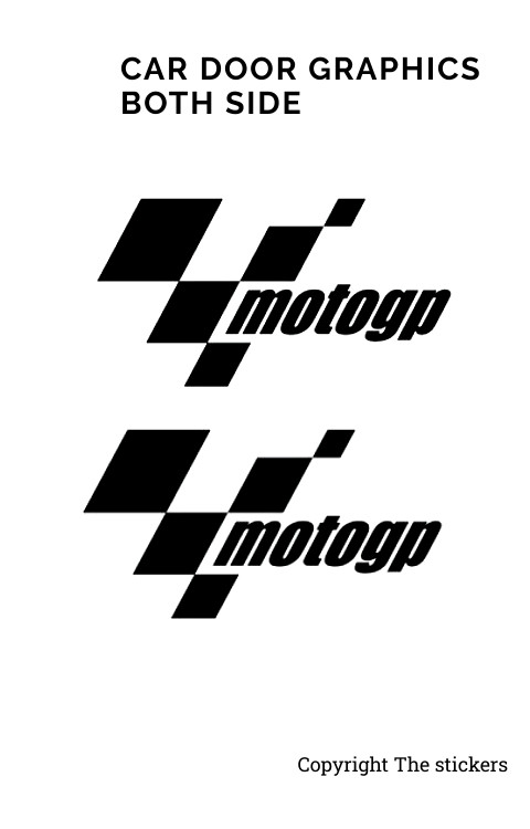 Moto GP Car door Graphics Matte Black Free Size - The stickers