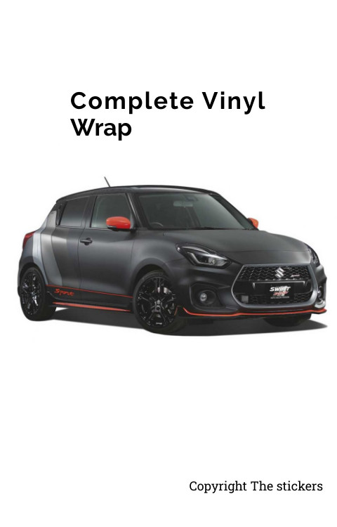 Full Car Wrap High Quality Matte Black  (Home Service) - The stickers