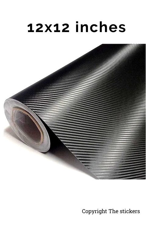 Carbon fibre paper for wrap black color (4 sqr ft) - The stickers