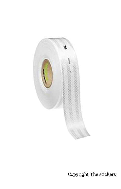 3M High Quality Retro Radium Tape White (2inch x 5ft) - The stickers