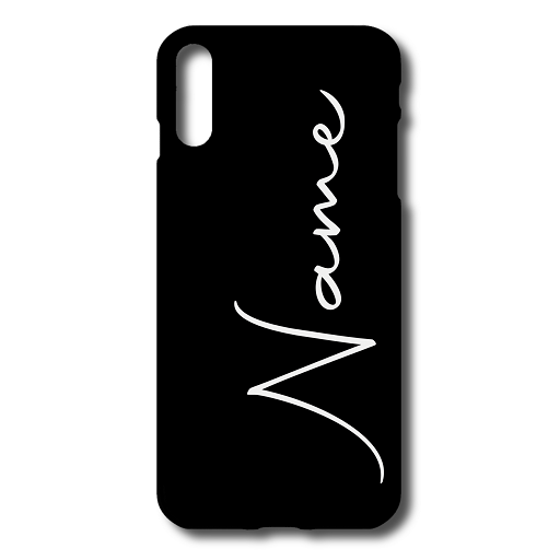 Black Custom name text phonecase