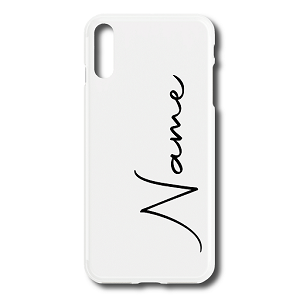 White Custom name text phonecase