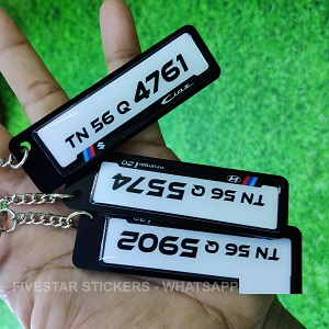 GEL KEY CHAINS WITH VEHICLE NUMBER